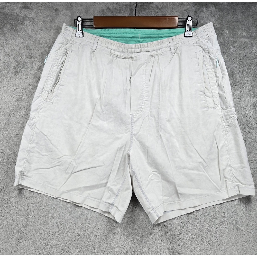 Birddogs White Athletic Shorts with Mint Waistband